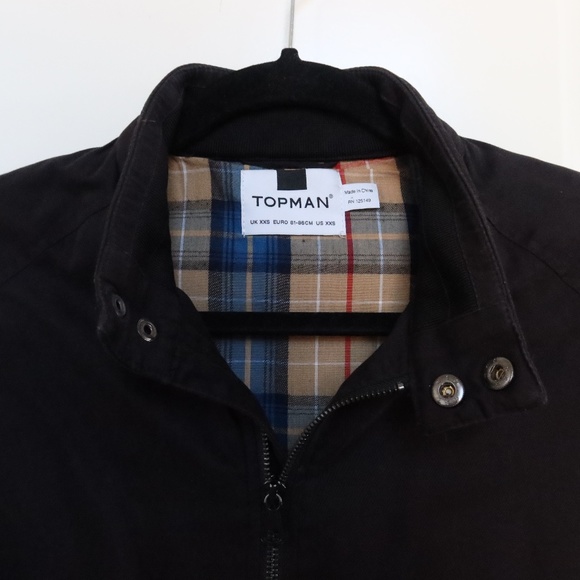 Topman Cotton Bomber Jacket with Plaid Lining - Picture 5 of 10